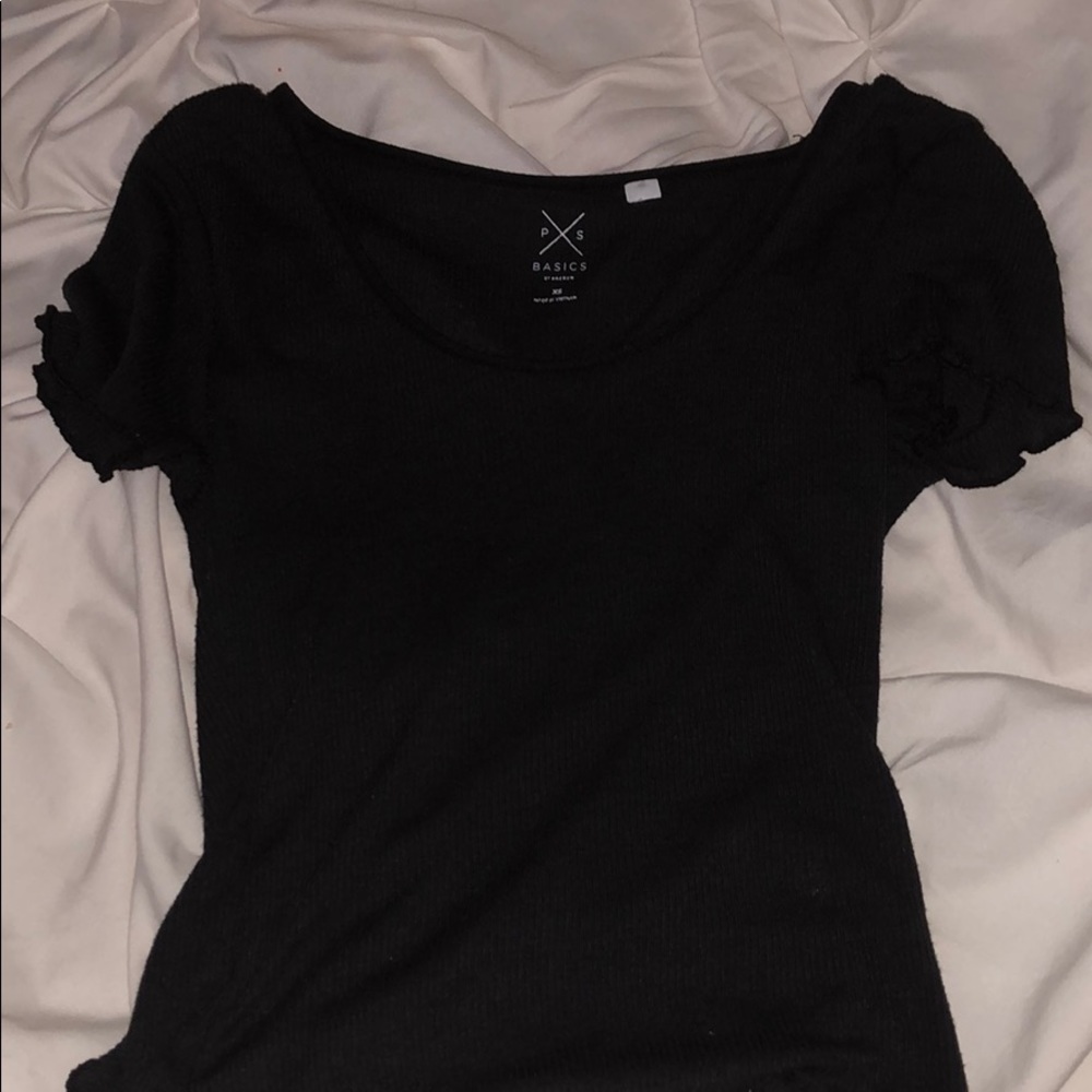 Black Lettuce Cut Pacsun Top